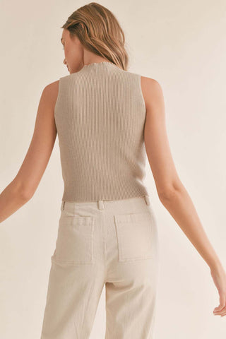 ERICA RIBBED TANK (LIGHT TAUPE)  - SADIE X SAGE
