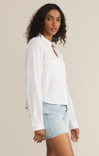 CAMPO BUTTON UP GAUZE (WHITE) - Z SUPPLY