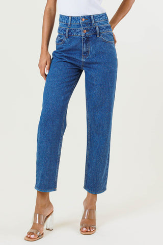HIGH WAISTED NON-DISTRESSED STRAIGHT LEG