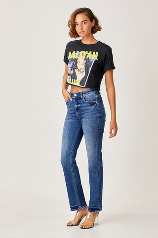 MIDRISE SLIM RELAXED STRAIGHT JEANS  - RISEN