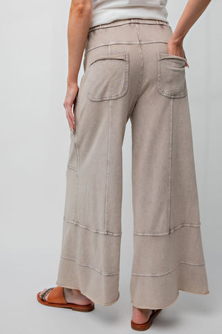 MINERAL WASHED TERRY KNIT PANTS (MINERAL GREY)