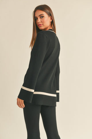 V-NECK SWEATER TUNIC TOP