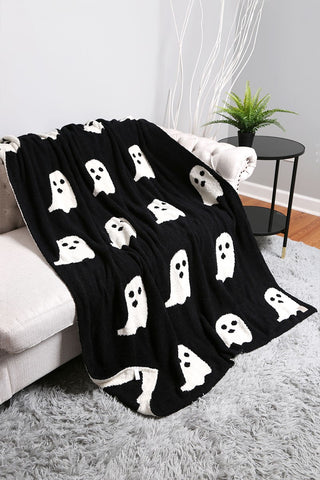 Ghost Patterned Throw Blanket