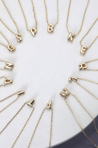MINI PERSONALIZED 3D BUBBLE INITIAL NECKLACE