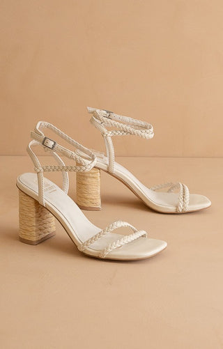 The Colmar - Jute Heel Braided Sandals (Beige)