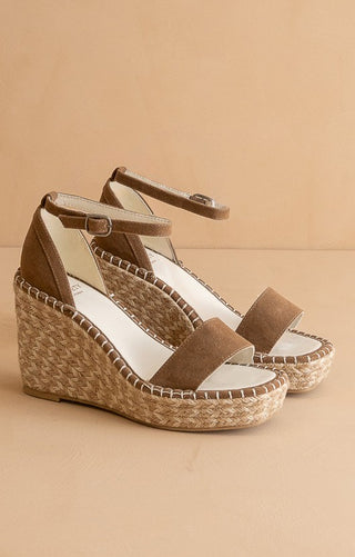 The Madrid - Espadrille Wedges (TAUPE)