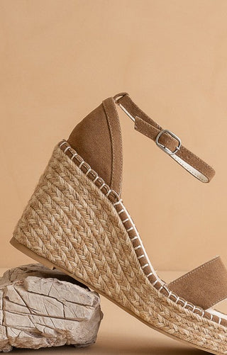 The Madrid - Espadrille Wedges (TAUPE)