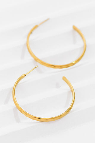 18K Waterproof Non-Tarnish Stainless Steel Hoops