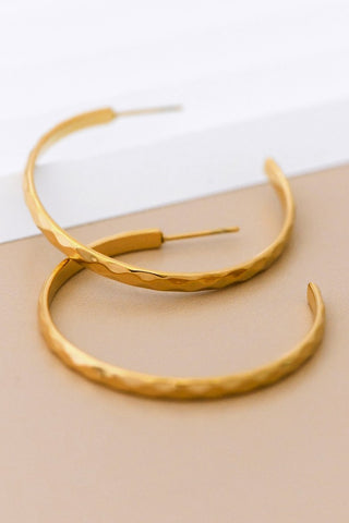 18K Waterproof Non-Tarnish Stainless Steel Hoops