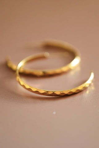 18K Waterproof Non-Tarnish Stainless Steel Hoops