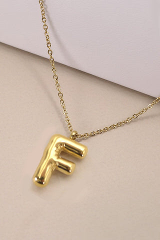 18K STAINLESS STEEL TARNISH FREE INITIAL NECKLACE