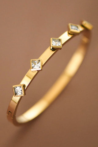 18K Waterproof Non-Tarnish Stainless Steel Bangle