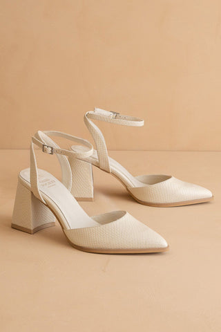 The Princess - Ankle Strap Heels (White)