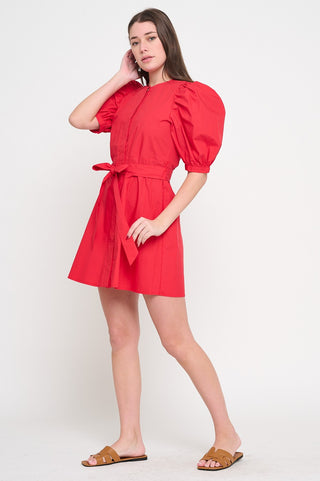 AEGEAN FLAME SUEDE DRESS - MEET ME IN SANTORINI