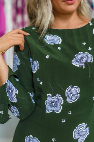 CITY TRANSFER FLORAL DRESS- Sage The Label