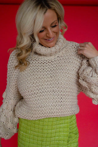 Hey Now Cutout Back Sweater (Cream) - Sage The Label