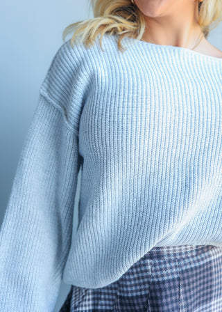 BALLOON SLEEVE PULLOVER (GREY)