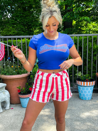 Firecracker (Royal Blue) Baby Tee