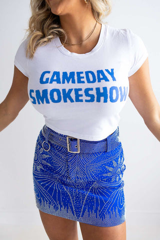Game Day Smokeshow (White) Baby Tee