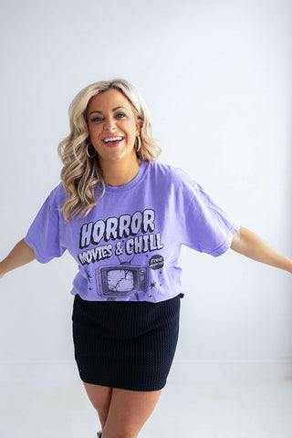 Horror Movies & Chill (Violet) Graphic