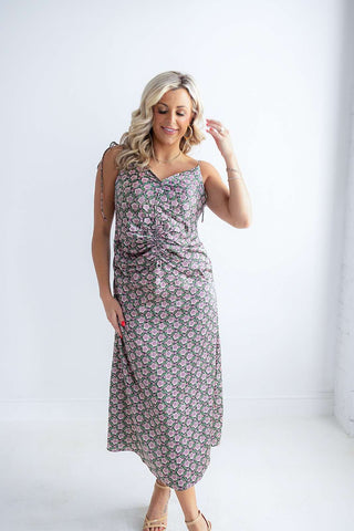 ADRIA RUCHED FRONT DRESS