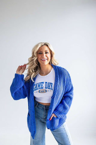 ELEANOR ROYAL CARDIGAN - SADIE & SAGE