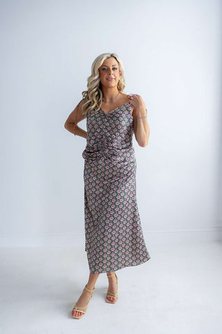 ADRIA RUCHED FRONT DRESS