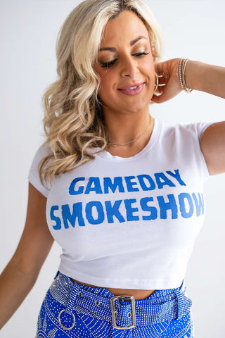 Game Day Smokeshow (White) Baby Tee