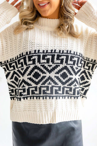AZTEC FRINGE SWEATER