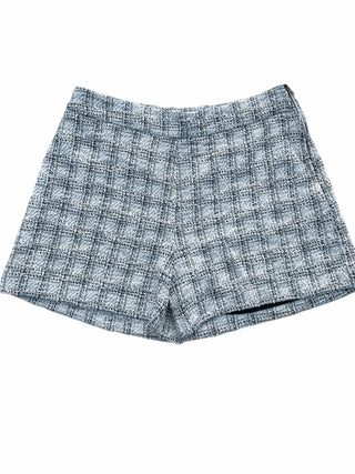 PLAID TWEED SHORTS (WHITE/BLACK)