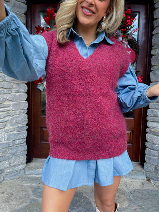 CRIMSON CHEER SWEATER