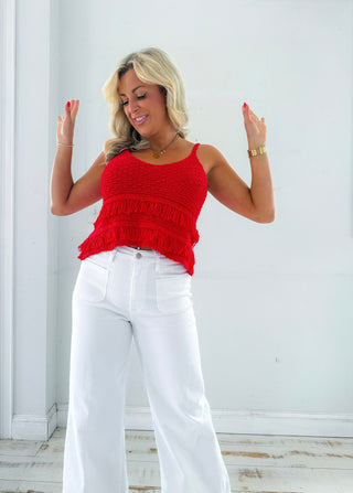 LUCIE FRINGE SWEATER TANK