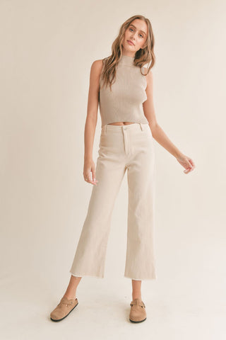 ERICA RIBBED TANK (LIGHT TAUPE)  - SADIE X SAGE