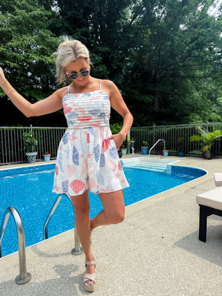 (MEDIUM) Seaside Swing Romper