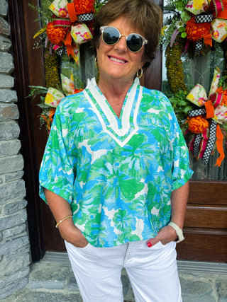 Sea Breeze Floral Tunic