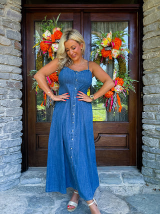 ANGEL EYES DENIM MIDI DRESS - Z SUPPLY