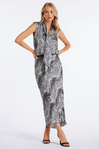 BIAS CUT SLIP SKIRT (PYTHON) - BISHOP + YOUNG