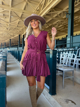 (SMALL + LARGE) Bridget Belted Mini Dress