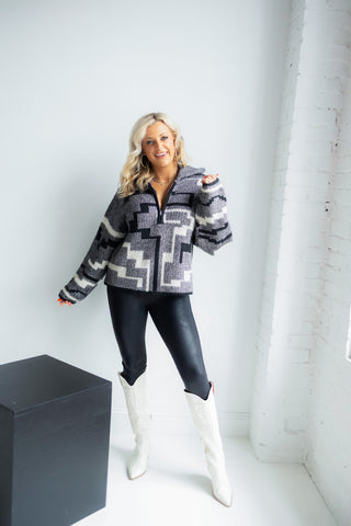 Phoenix Pullover Sweater (Heather Grey) - Z SUPPLY