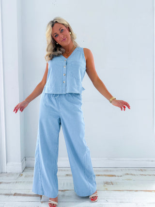 PANTALON PENSEE BLEU CLAIR PANT