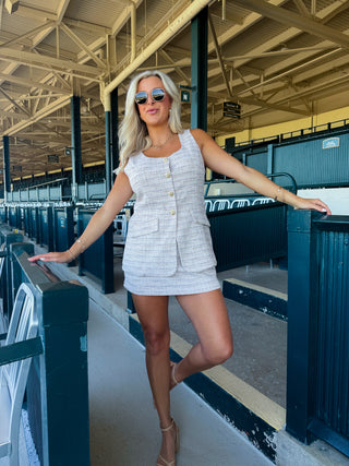 Beige Tweed Romper - Sincerely Ours