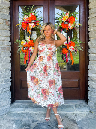 MONA LACE MIDI DRESS - Lucy Paris