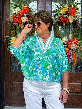 Sea Breeze Floral Tunic