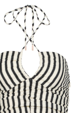 Aeries Halter Top (Black/White)