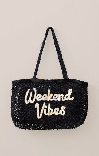 WOVEN JUTE TOTE BAG - (WEEKEND)