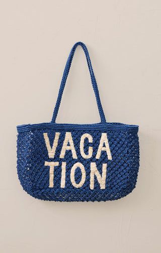 WOVEN JUTE TOTE BAG - (VACATION)