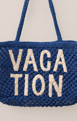 WOVEN JUTE TOTE BAG - (VACATION)