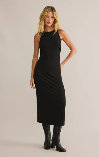 ADISON RIB MIDI DRESS (BLACK) - Z SUPPLY