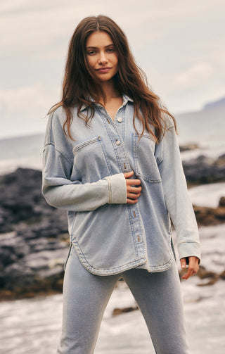 ALL DAY KNIT DENIM JACKET (WASHED DENIM) - Z SUPPLY
