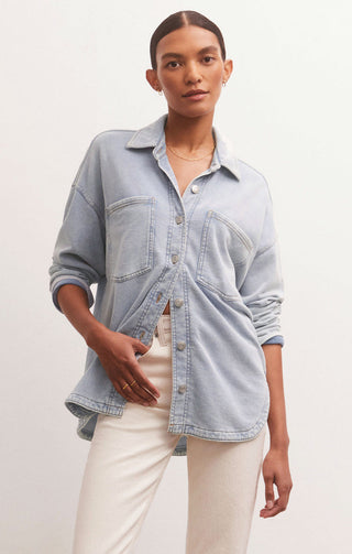 ALL DAY KNIT DENIM JACKET (WASHED DENIM) - Z SUPPLY